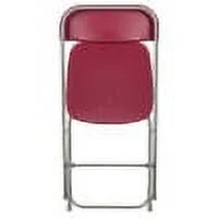 Emma + Oliver Set of 10 Red Stackable Folding Plastic Chairs - 650 LB Weight Capacity