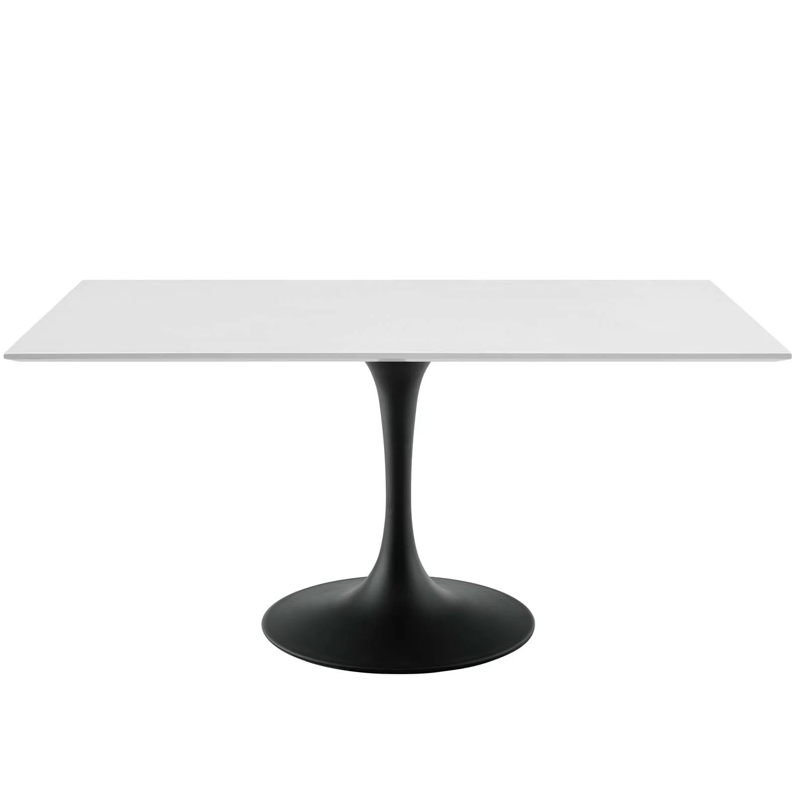 Contemporary Modern Urban Designer Kitchen Room Rectangle Dining Table, Wood Metal Steel, Black White