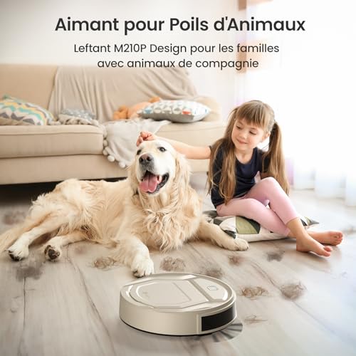 Lefant M3 Robot Vacuum, Robot Vacuum and Mop, 12000Pa Suction, Anti-Tangle Brushes, Dual Spinning Mop, Auto Mop Washing, Drying, Self-Emptying, Self-Refilling, for Pet Hair Dust, App Voice Control
