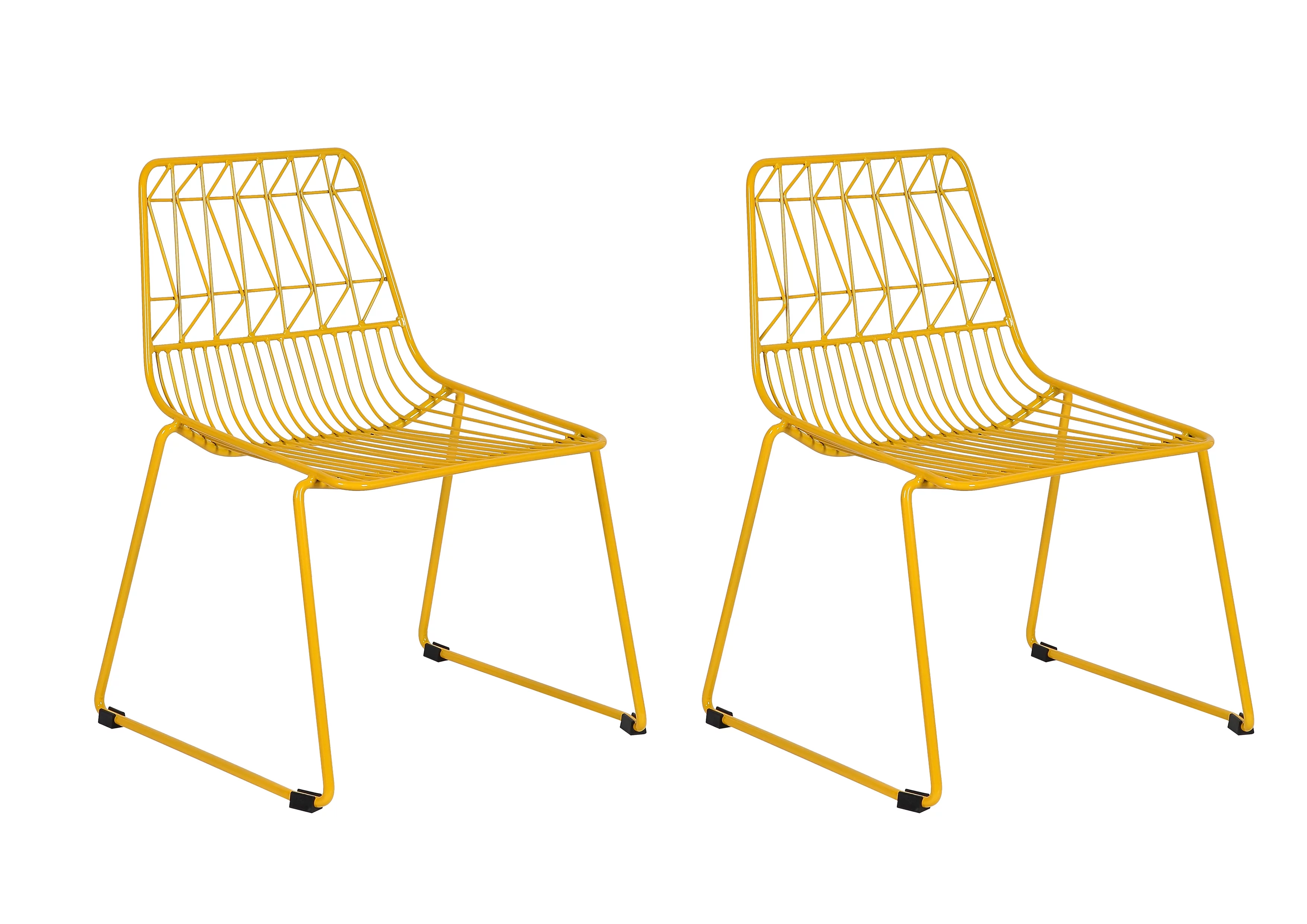 Acessentials Kids Geometric Wire Activity Chairs 2pk Orange