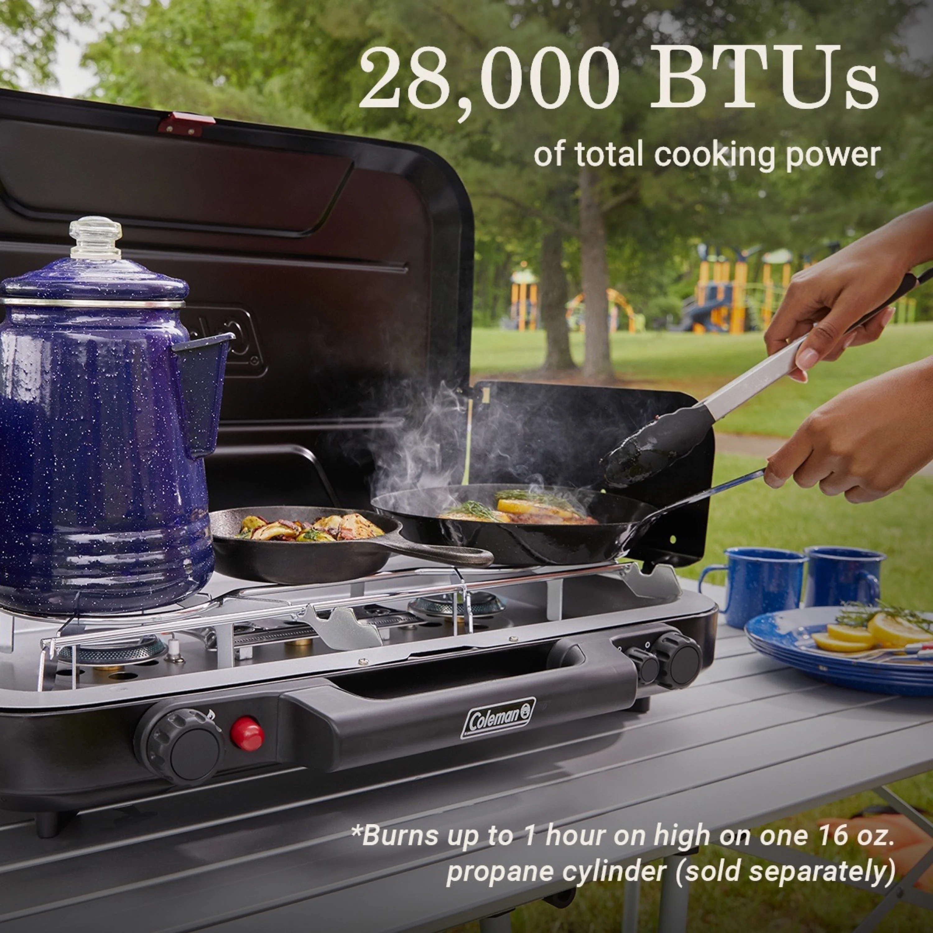 Coleman Classic Camping 3 Burners Stove, Black