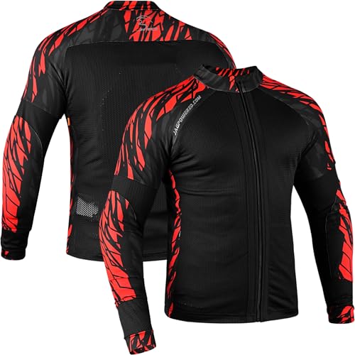 J.A.G. Motorcycle Mesh Shirt for Men with CE Certified Protective Padded Armors | All Season Motorcycle Riding Shirt