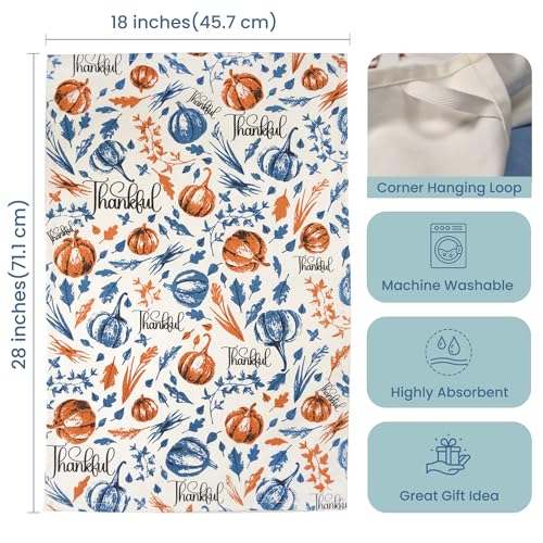 The Fine Living Co. 100% Cotton Merry Christmas Kitchen Towels, 18'x28' Set of 2 (Cherry Red & Green)