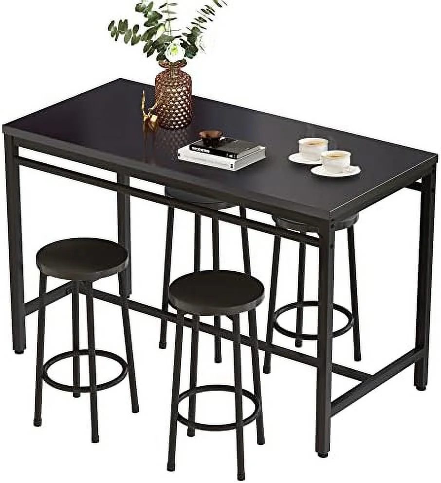 TJUNBOLIFE Dining Table Set for 4/ Table Set  Kitchen Table with 4 Chairs for Living Room  Table and Chairs Dining Set 4 Piece Set for   Pub  Apartment  Restaurant