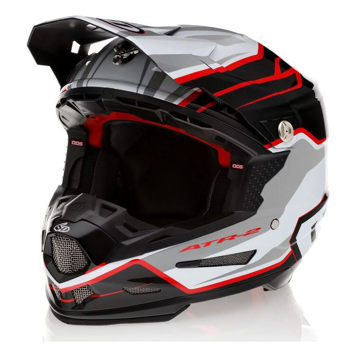 6D ATR-2 Phase Helmet (Medium, White/Red)