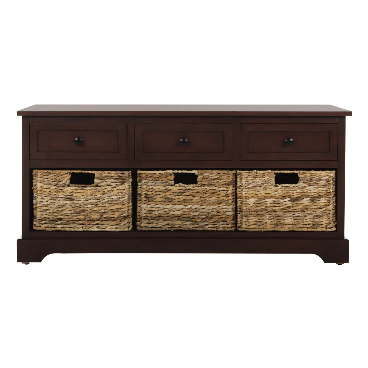 SAFAVIEH Damien 3-Drawer Storage Bench Red