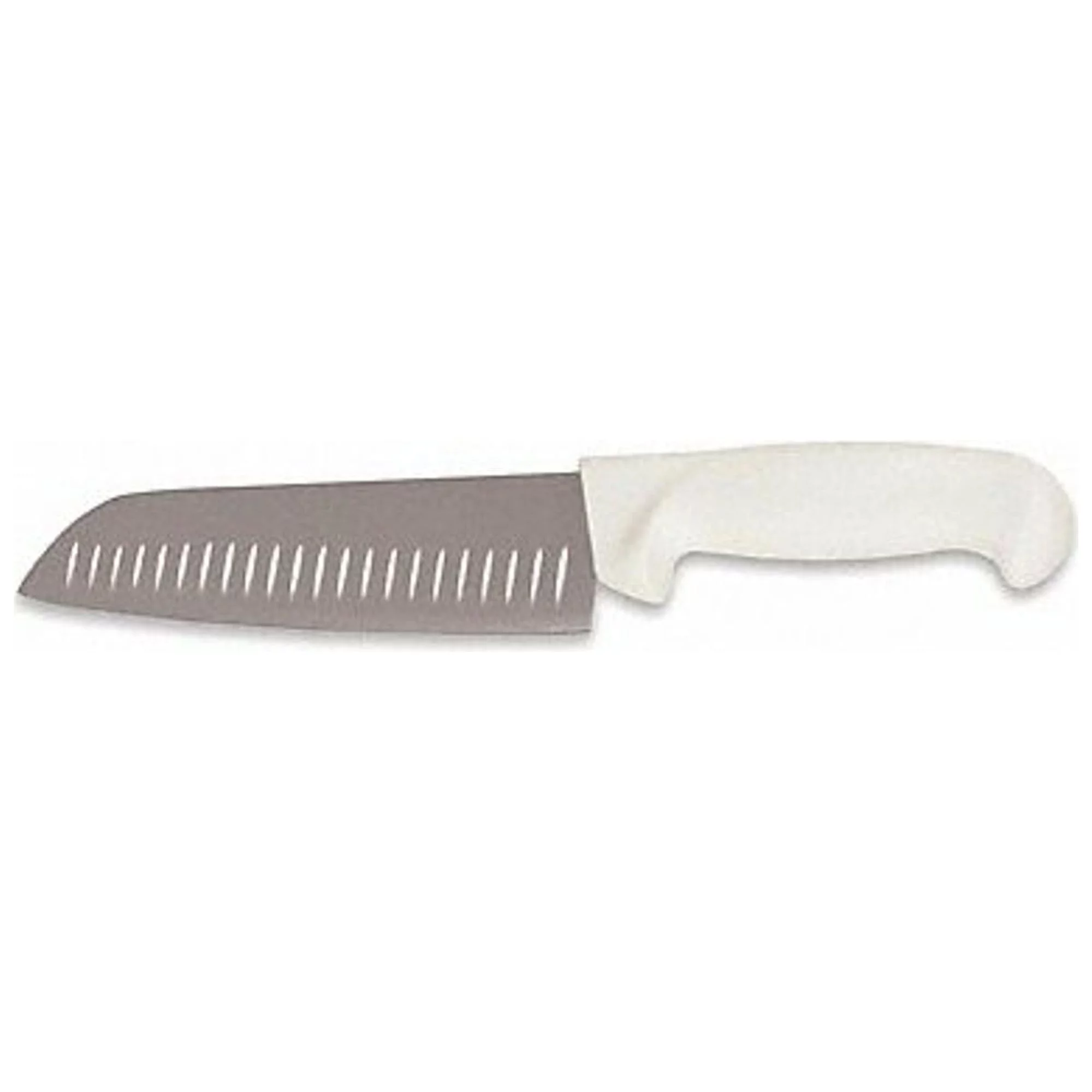 Crestware Santoku Knife,7 in Blade,White Handle  KN61