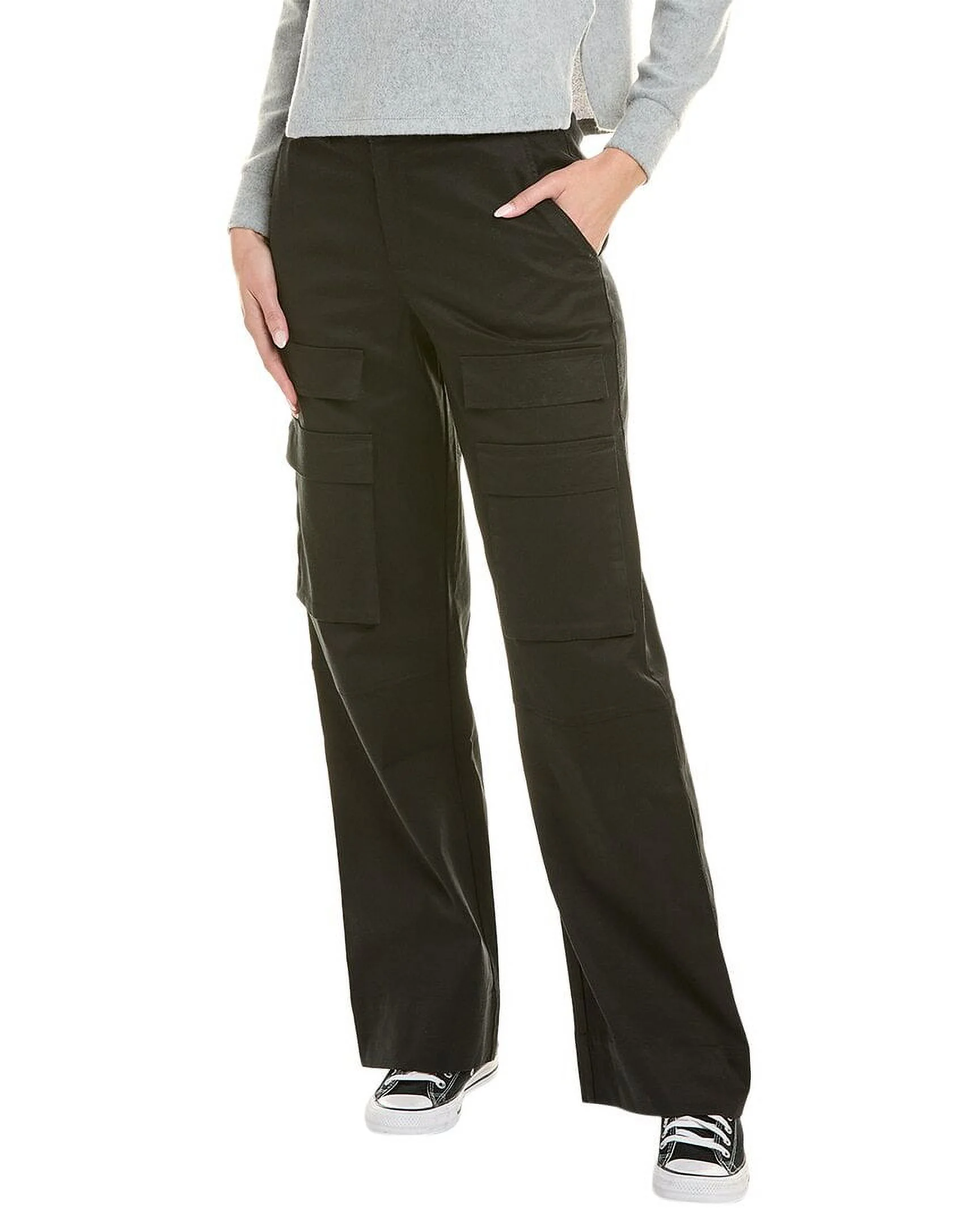 Socialite womens  Wide Leg Cargo Pant, 29, Black