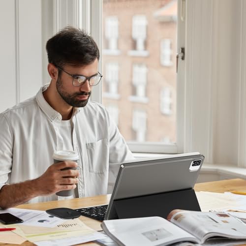 Tablet 10 Inch Android Tablet, 2 in 1 Tablets, Include Keyboard Mouse Case Stylus, 64GB ROM+8GB RAM 1TB expandable 2MP+8MP Dual cameras, 5G WIFI-6 Bluetooth 6000mAh Battery 10.1