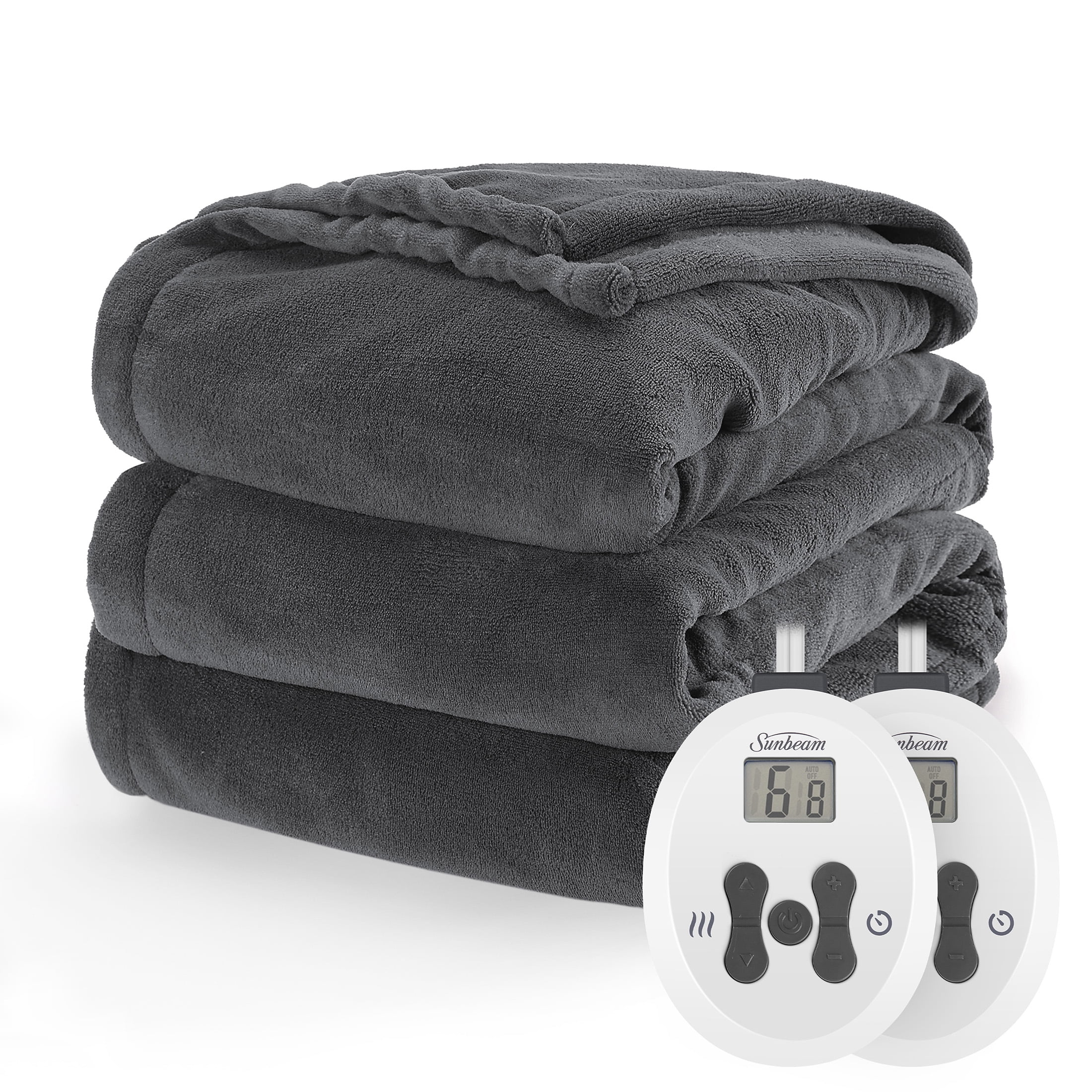 Sunbeam Dark Shadow Nordic Premium Electric Heated King Size Blanket, 100