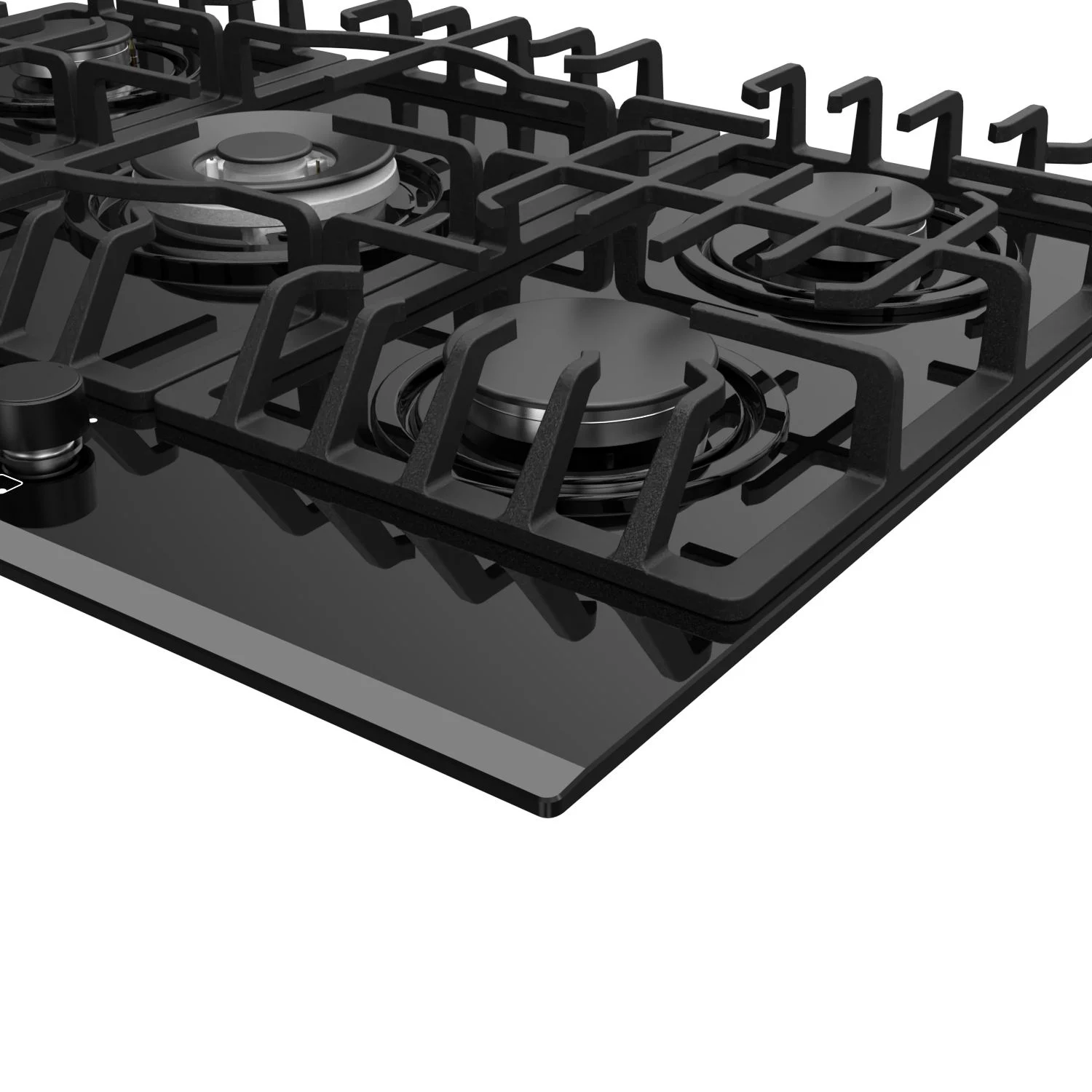 Empava 30 in. Gas Stove Cooktop 5 Italy Sabaf Sealed Burners NG/LPG Convertible in Black Tempered Glass , EMPA-30GC26