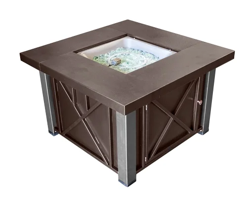 AZ Patio Heaters  Decorative Hammered Bronze Fire Pit with Stainless Steel Legs & Lid