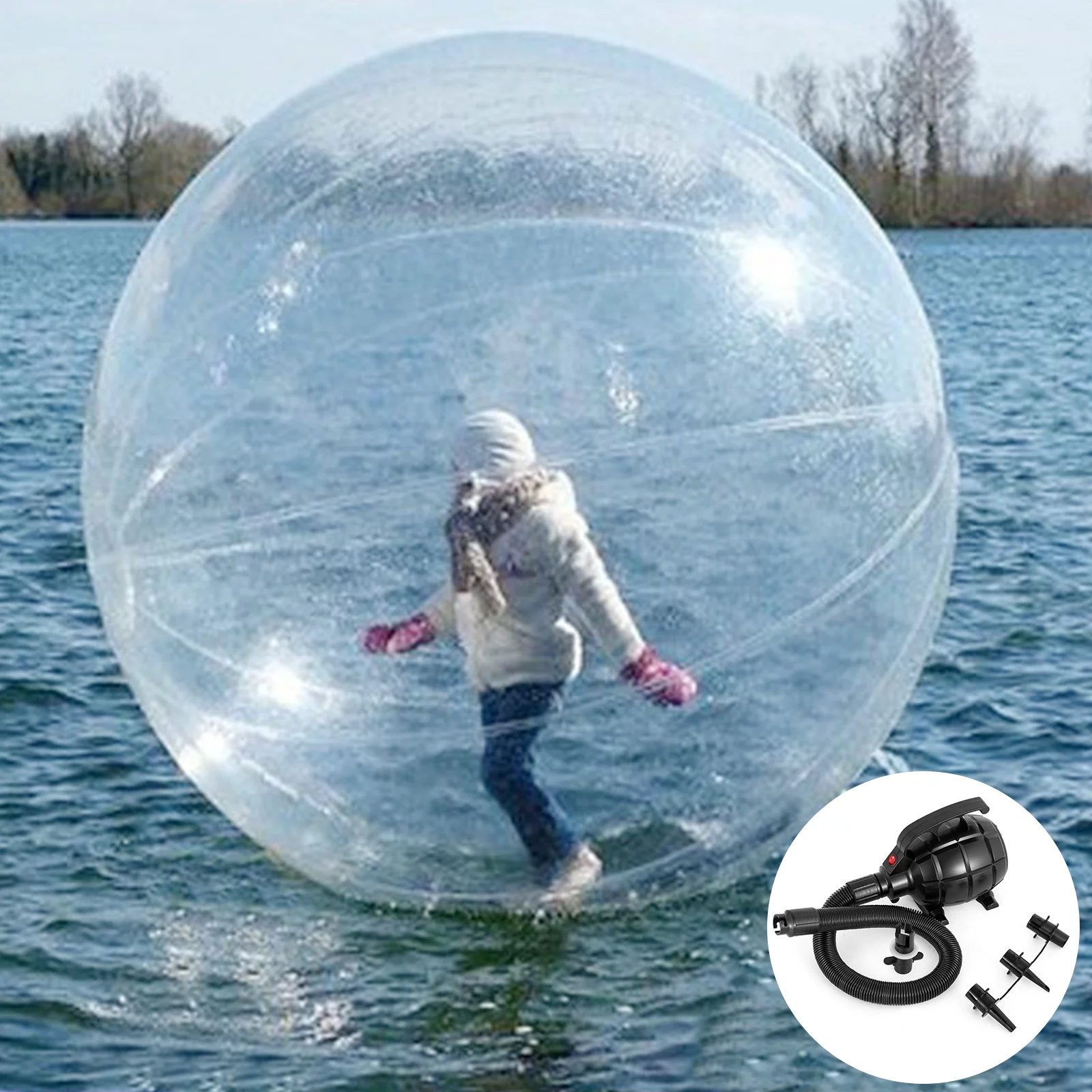 BENTISM 2M Walk on Water Walking Ball Roll Inflatable Zorb Ball w/ German Zipper PVC