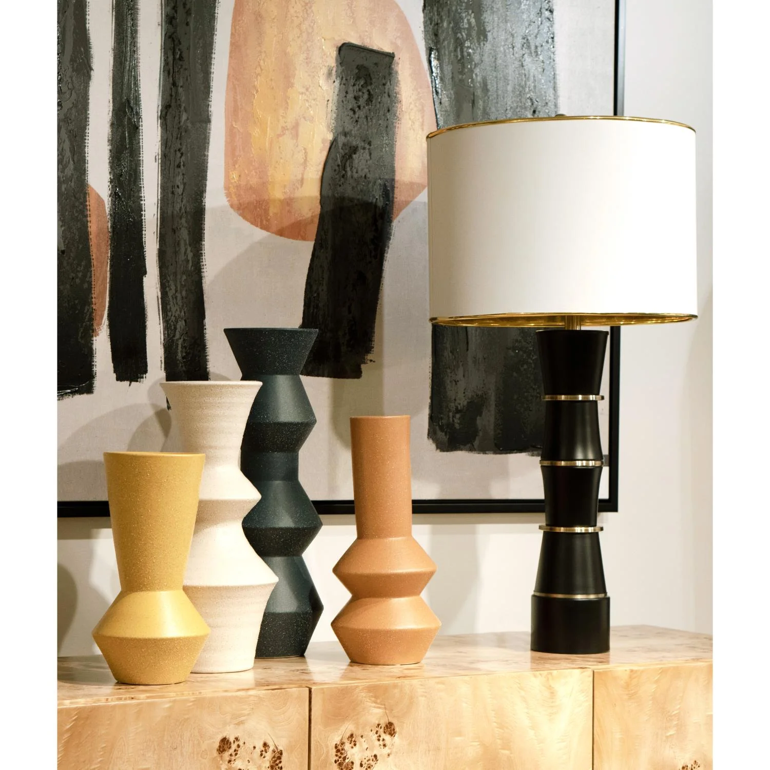 S0017-10088-Elk Home-Belen - Large Vase In Modern Style-15.5 Inches Tall and 7.5 Inches Wide