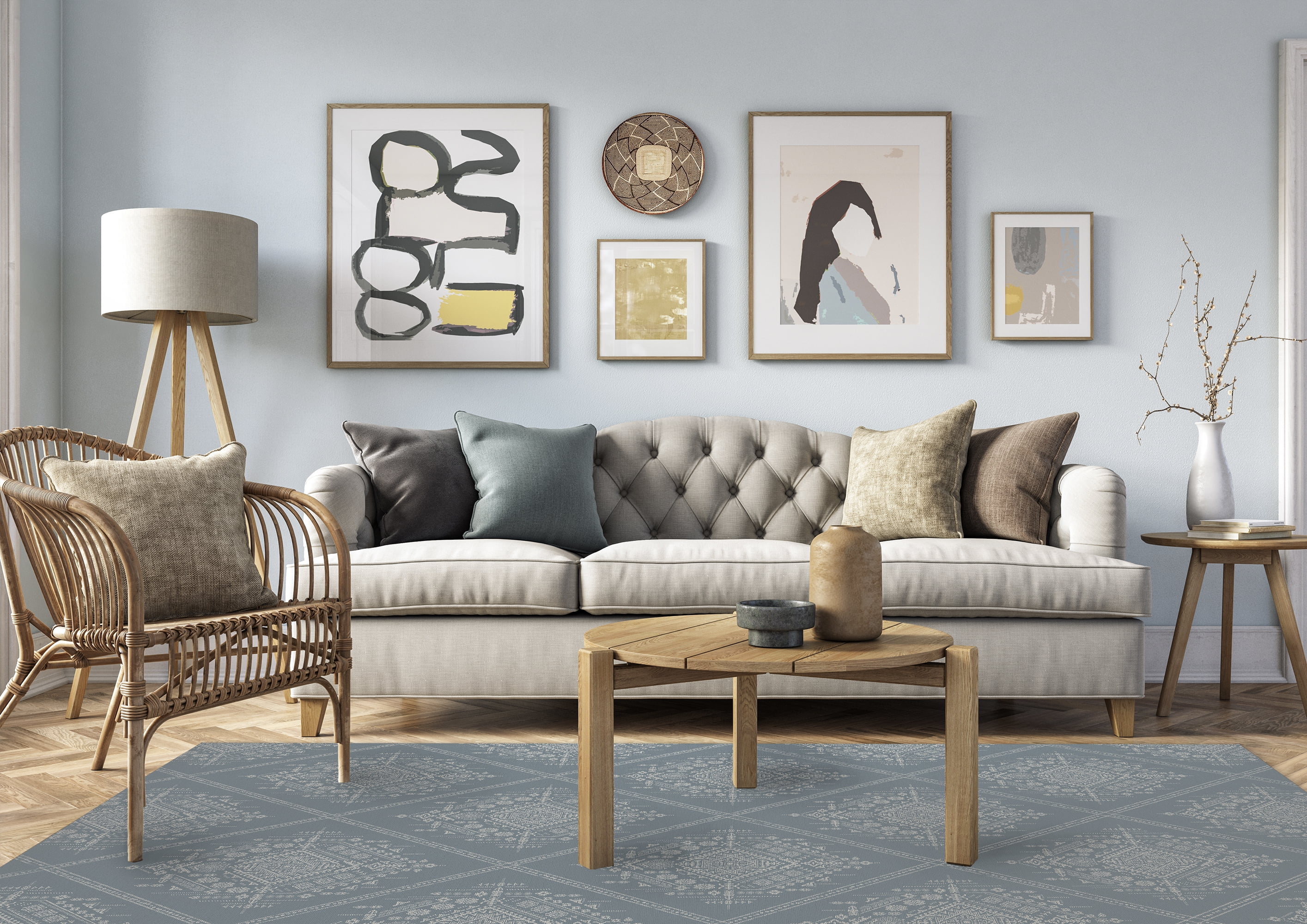 Zara Blue Area Rug by Kavka Designs