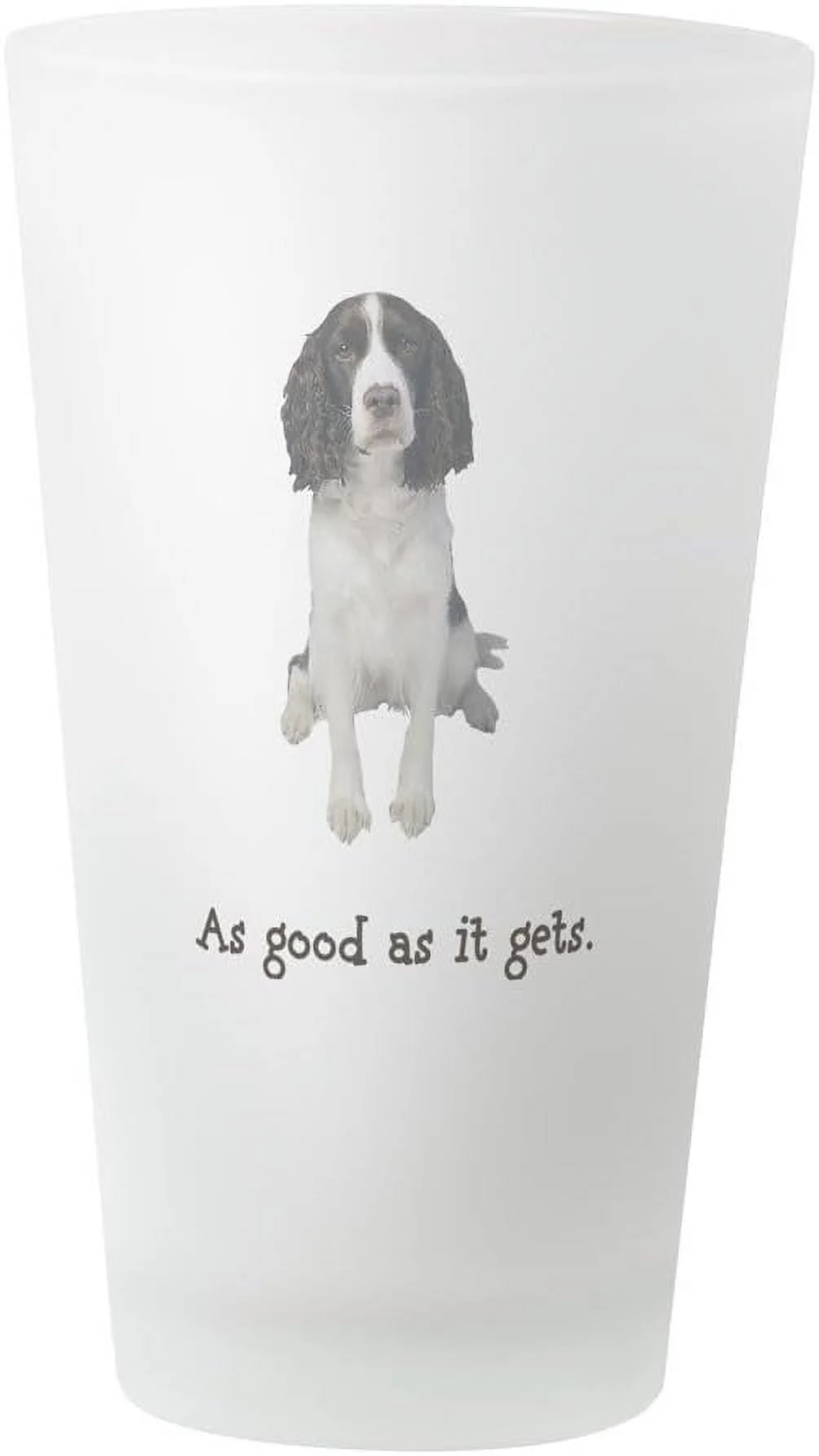 Good Springer Spaniel Pin Glass Pin Glass, 16 Oz. Drinking Glass