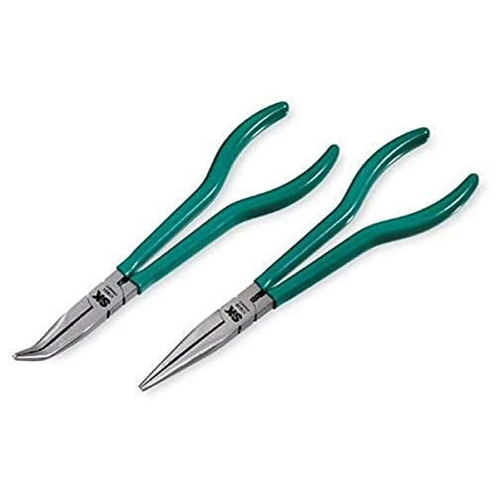 SK 17832 2 Piece 11-Inch Straight and 45 Degree Angle Extra Long Needle Nose Plier