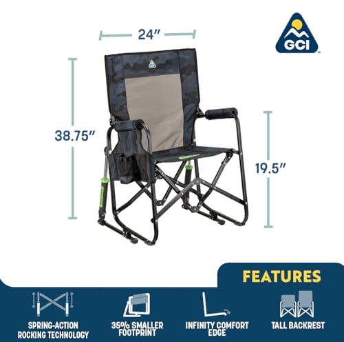 GCI Outdoor Stowaway Rocker - Hunter Topo