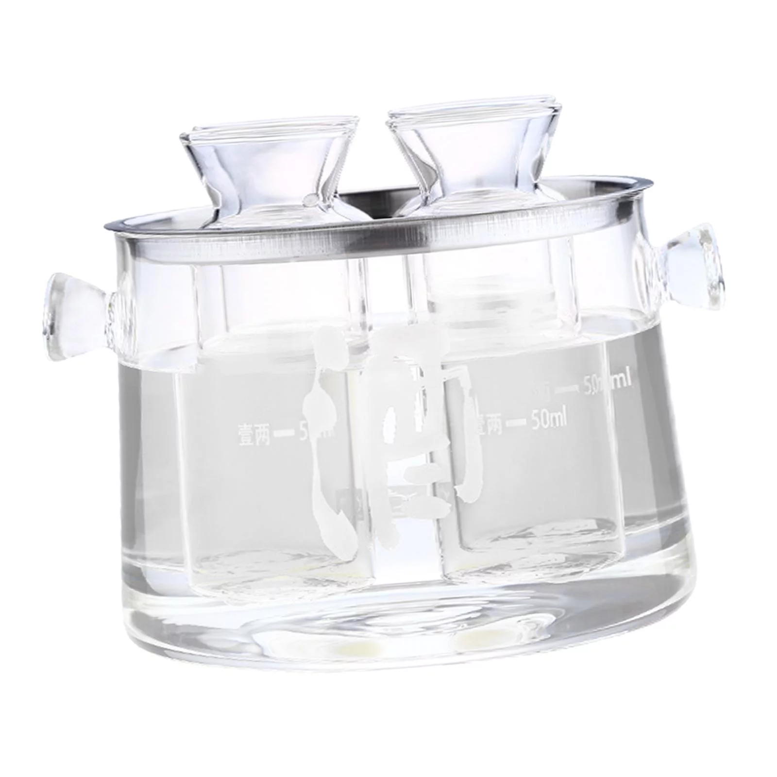 Japanese Glass Sake Decanter Bottle for Birthday, Wedding, Home, Kitchen, Restaurant , Without Holder, 16cmx14.5cmx11.6cm