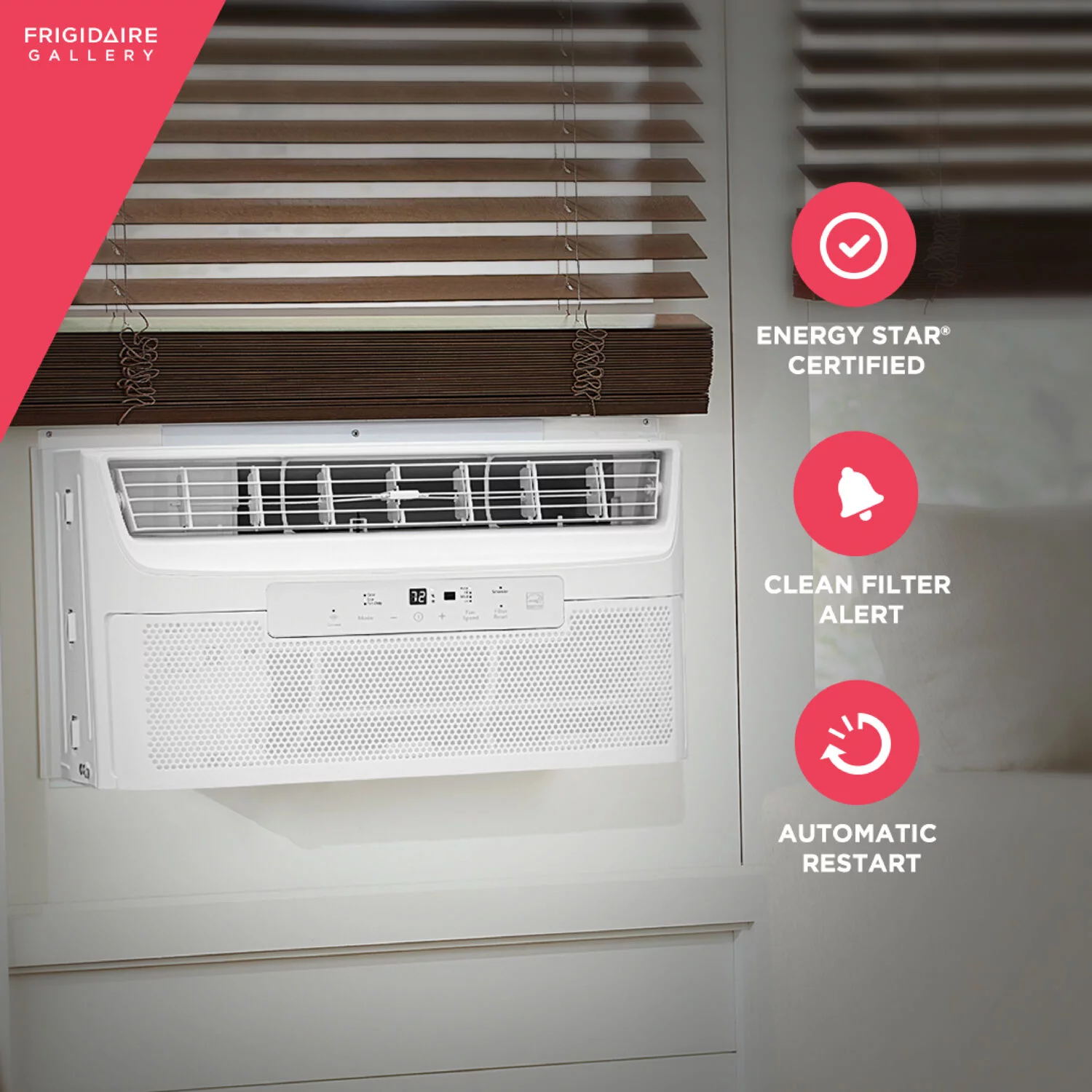 Frigidaire Energy Star 6,000 BTU 115V Quiet Temp Window Air Conditioner with Remote Control