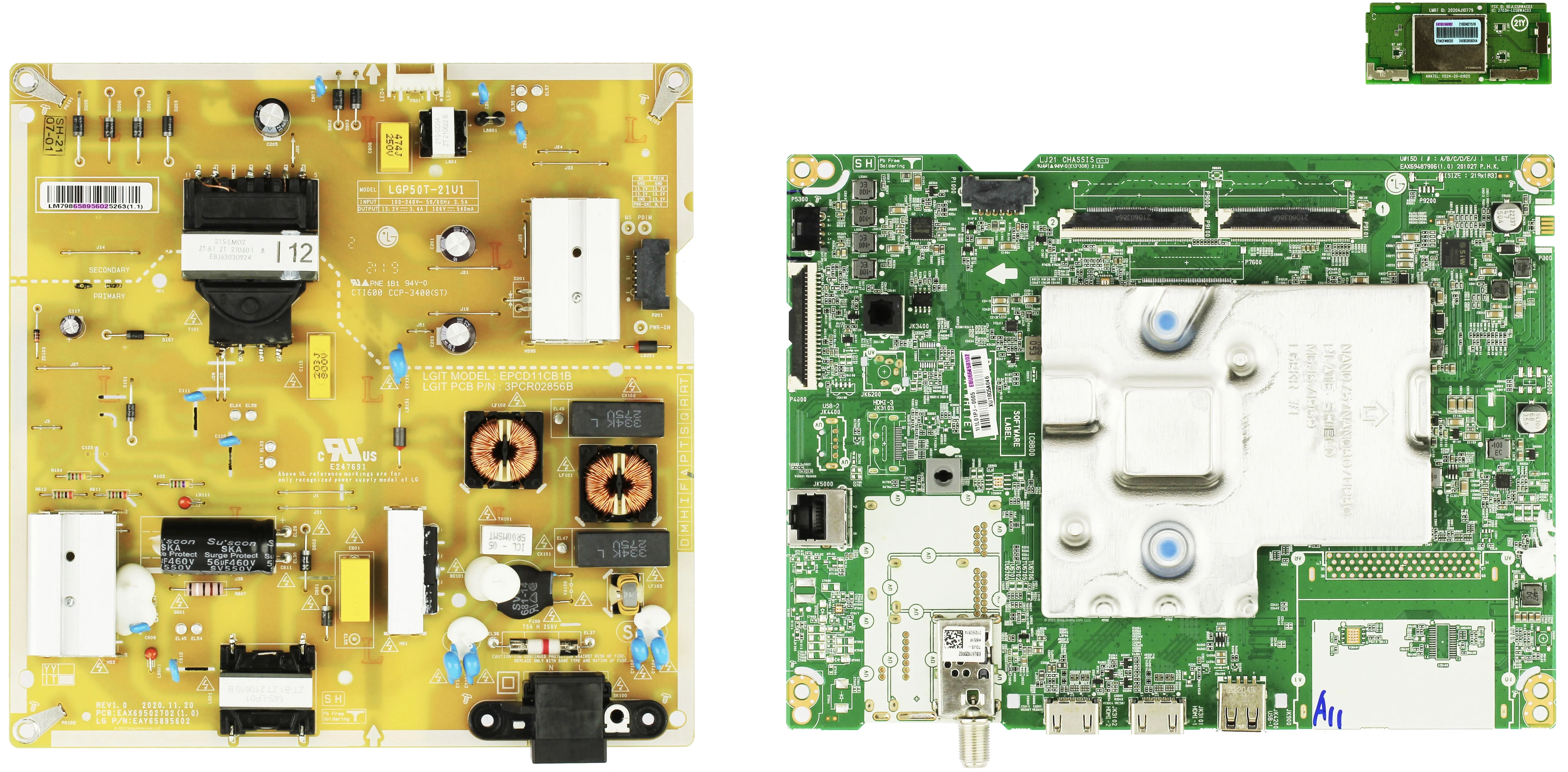 LG 50UP7670PUC.BUSYLJM AUSYLJM Complete LED TV Repair Parts Kit