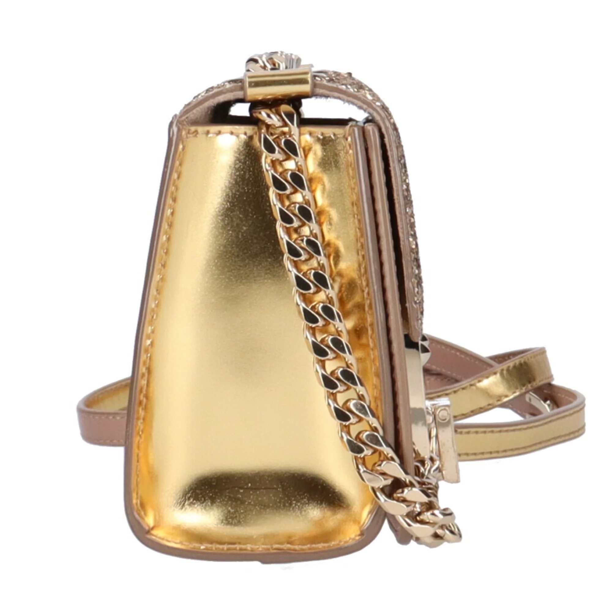 Pre-Owned Jimmy Choo JIMMY CHOO soft level shoulder bag leather gold ladies (Fair)