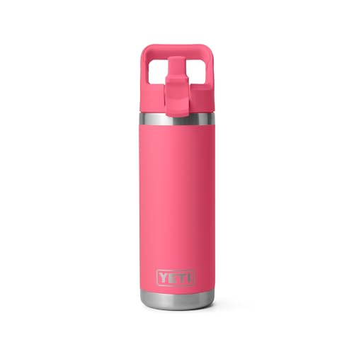 YETI Rambler 18 oz Bottle, Vacuum Insulated, Stainless Steel with Straw Cap, Beekeeper