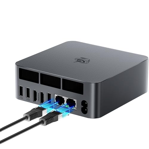 Beelink EQR5 Mini PC, AMD Ryzen 7 5825U Processor(8C/16T, up to 4.5GHz), 16GB DDR4 RAM 500GB M.2 2280 PCIe3.0x4 SSD, Mini Computer Support 4K@60Hz Dual Display/WiFi6/BT5.2/1000M LAN
