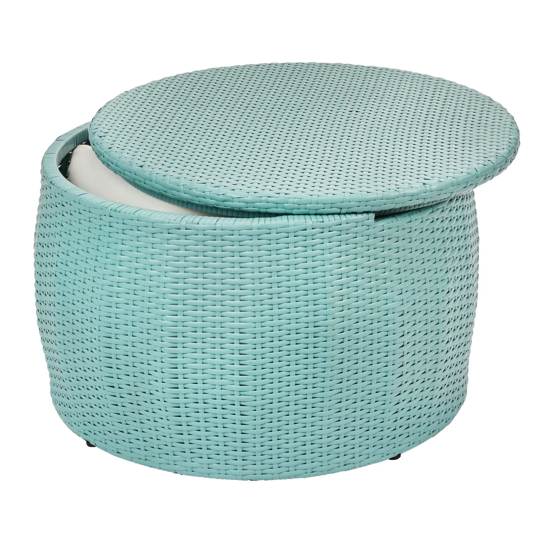 Brylanehome Santiago Round Storage Table, Haze