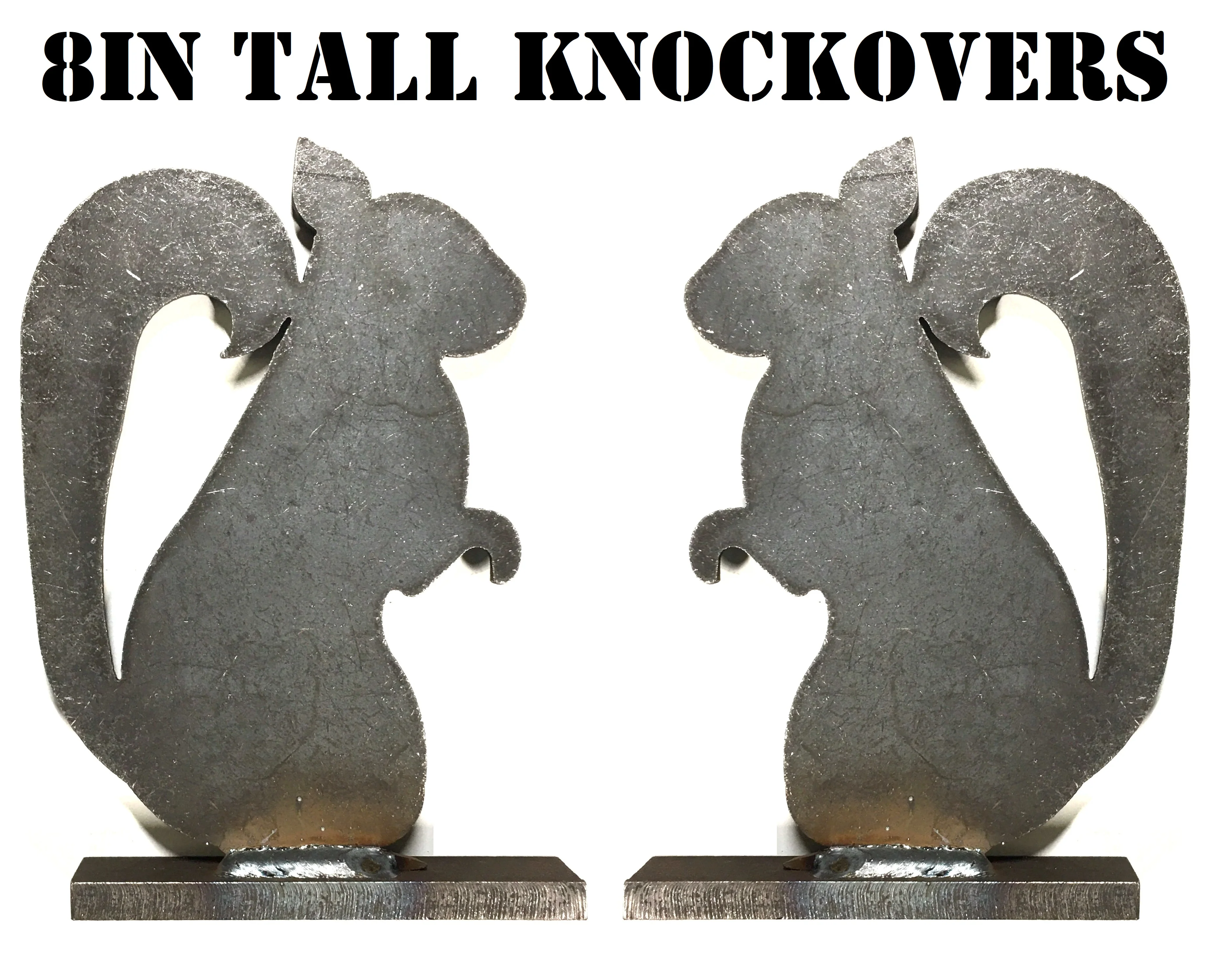 Magnum Target Steel Shooting Targets - Animal Silhouette Knockovers - 2pc Squirrel - 1/4IN .22LR S.B. Plates - SQL2NP