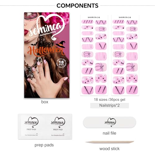 Semi Cured Gel Nail Strips-Easy Apply Christmas Gel Nail Stickers Holiday Semi Cured Manicure Strips with Sparkling Xmas Designs (Classic Yule)