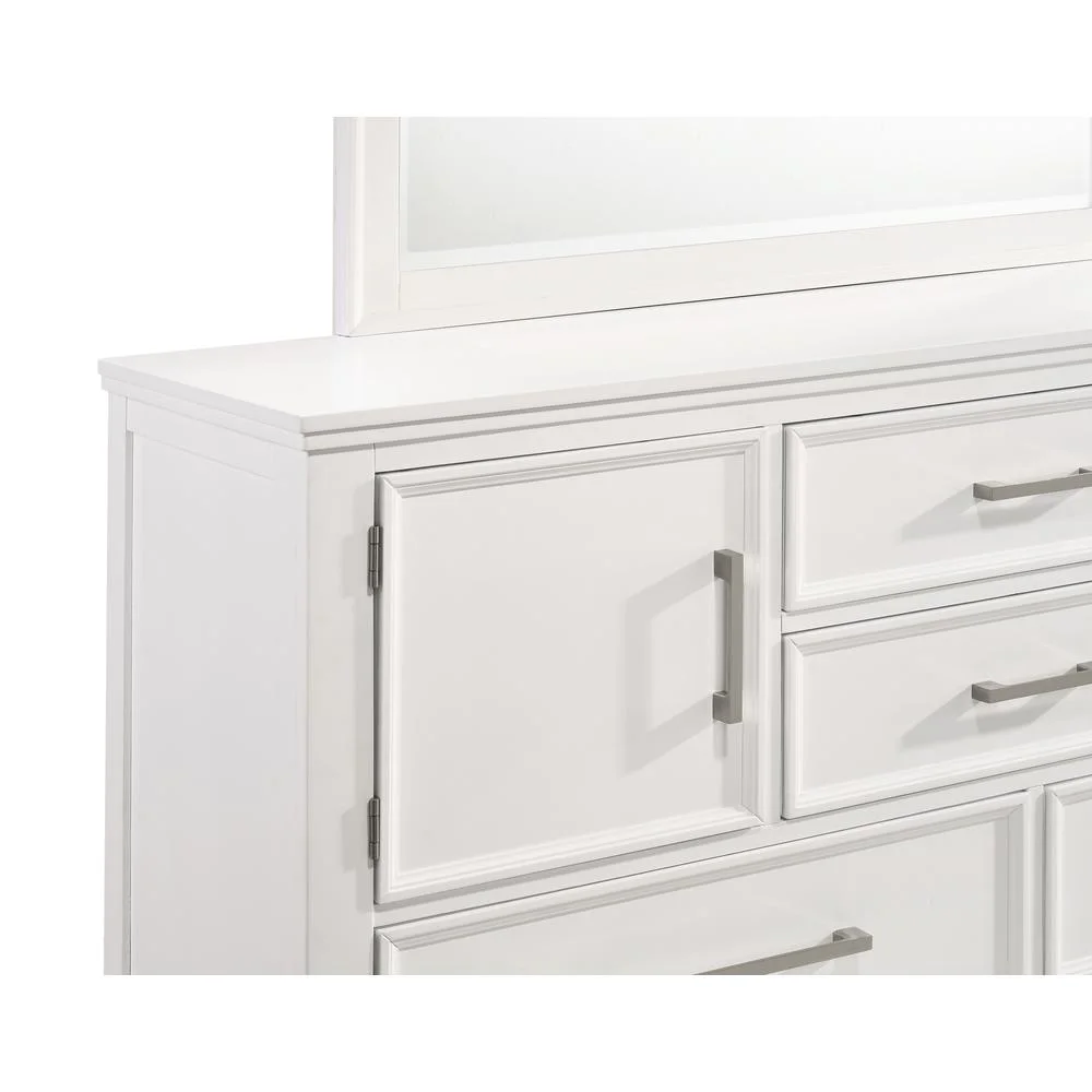 New Classic Furniture Andover Transitional Solid Wood Dresser in White