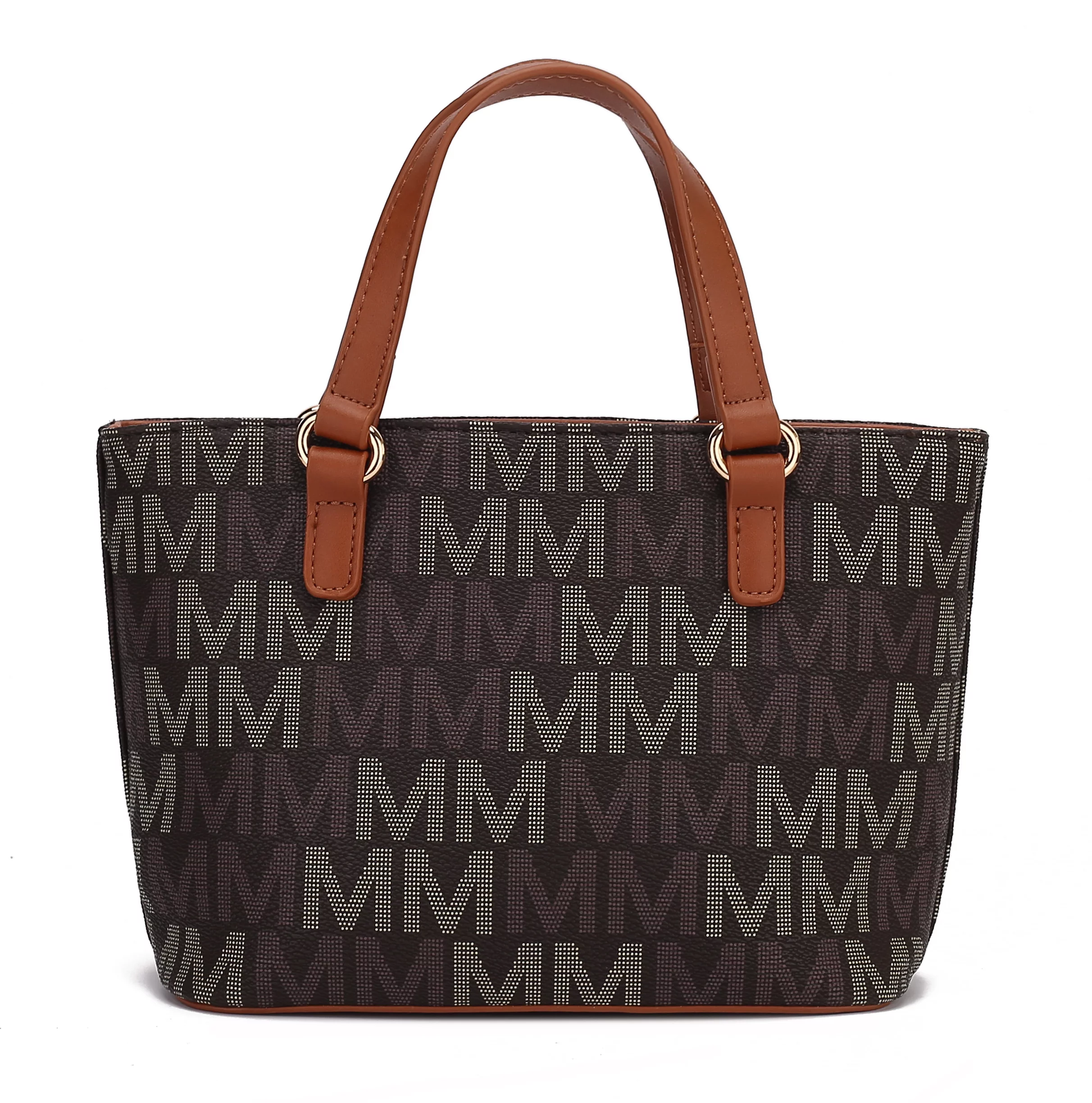 MKF Collection Women’s Lady Tote, Mini Tote and Wallet Handbag Set, 3-Piece, Black