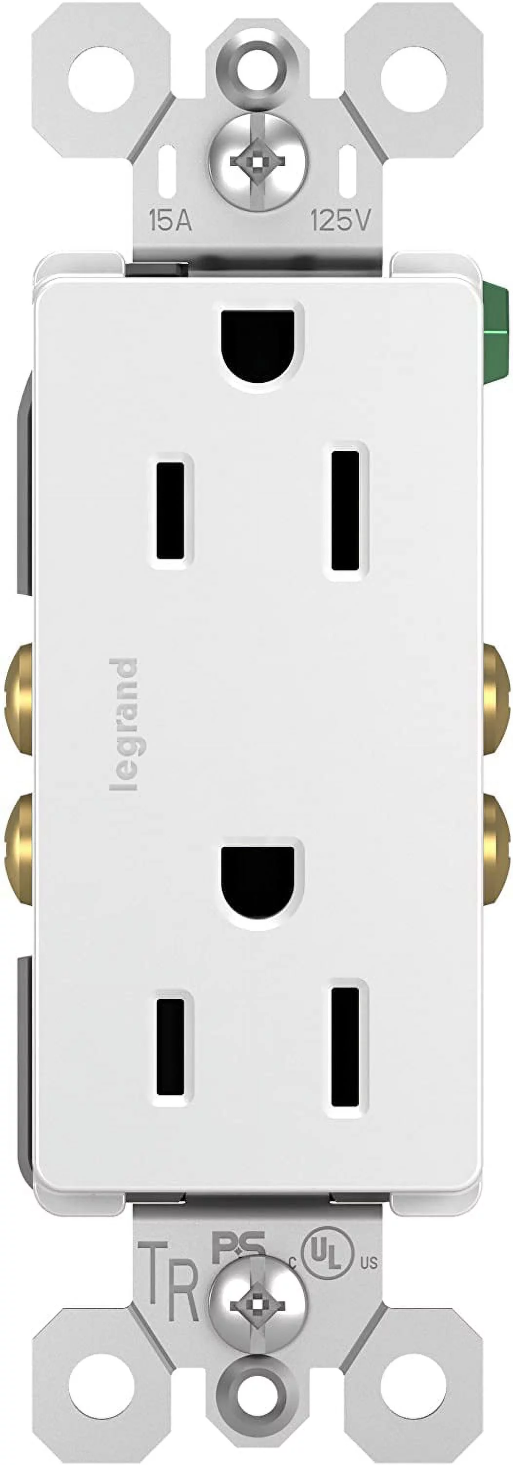Legrand 885TRWCP7 Pass & Seymour Decorator Outlet, 15-Amp 125-Volt , White, 10-Pk. - Quantity 1