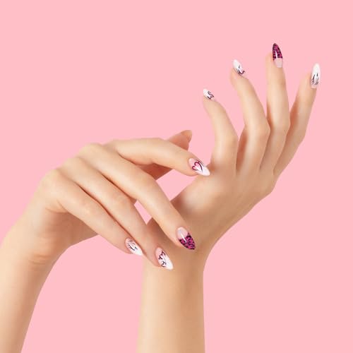 Semi Cured Gel Nail Strips-Easy Apply Christmas Gel Nail Stickers Holiday Semi Cured Manicure Strips with Sparkling Xmas Designs (Classic Yule)