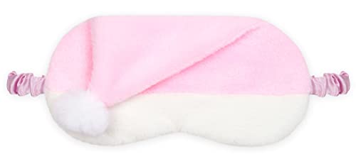iscream Bright Holiday Satin-Lined Embroidered Fleece Sleep Mask - Ol' St. Nick