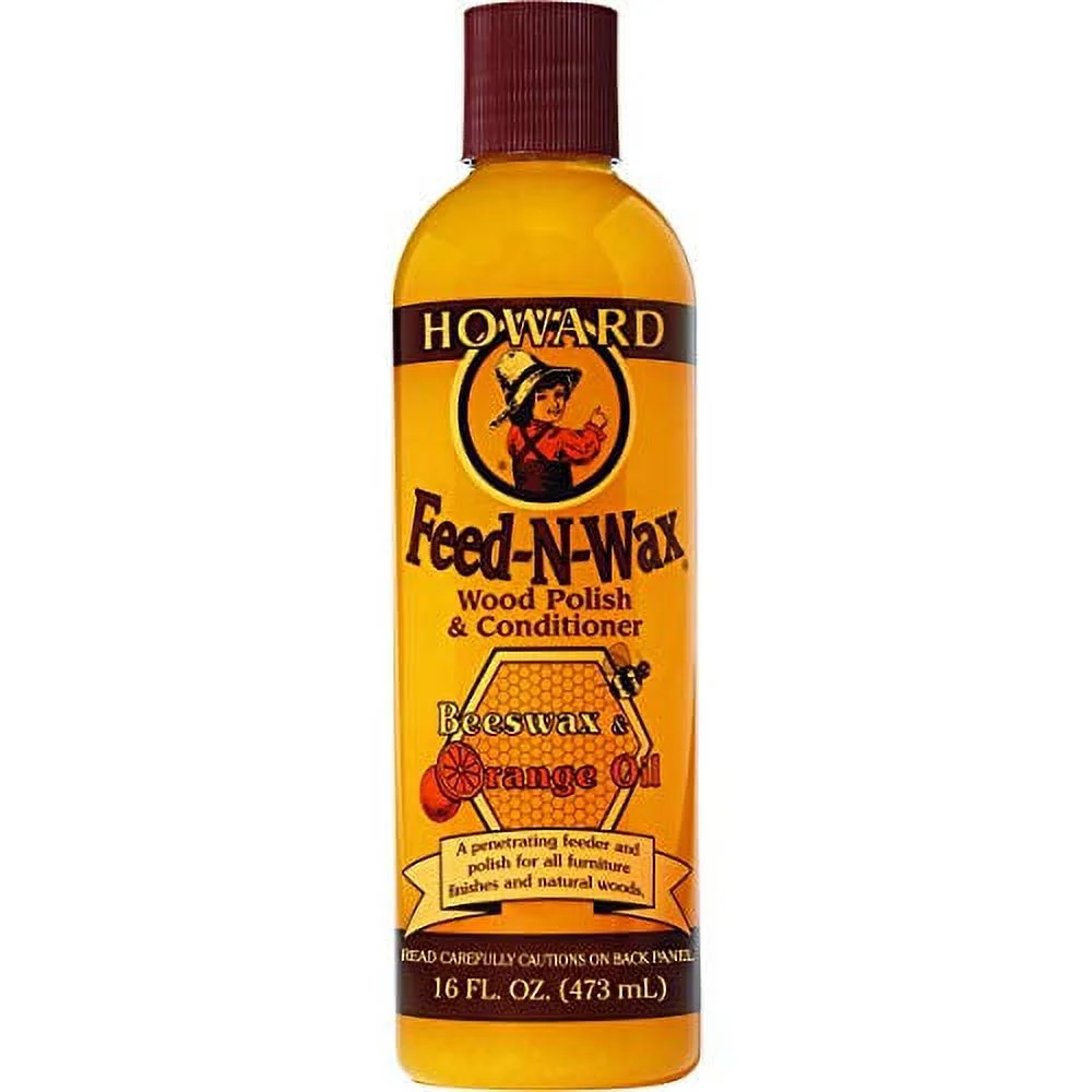 Howard Products FW0016 Wood Polish  Conditioner, 16 oz, orange, 16 Fl Oz