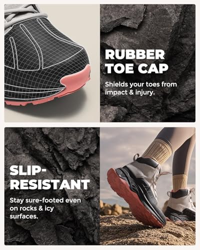 NORTIV 8 Women's Waterproof Hiking Boots Outdoor Trekking Camping Trail Hiking Boots