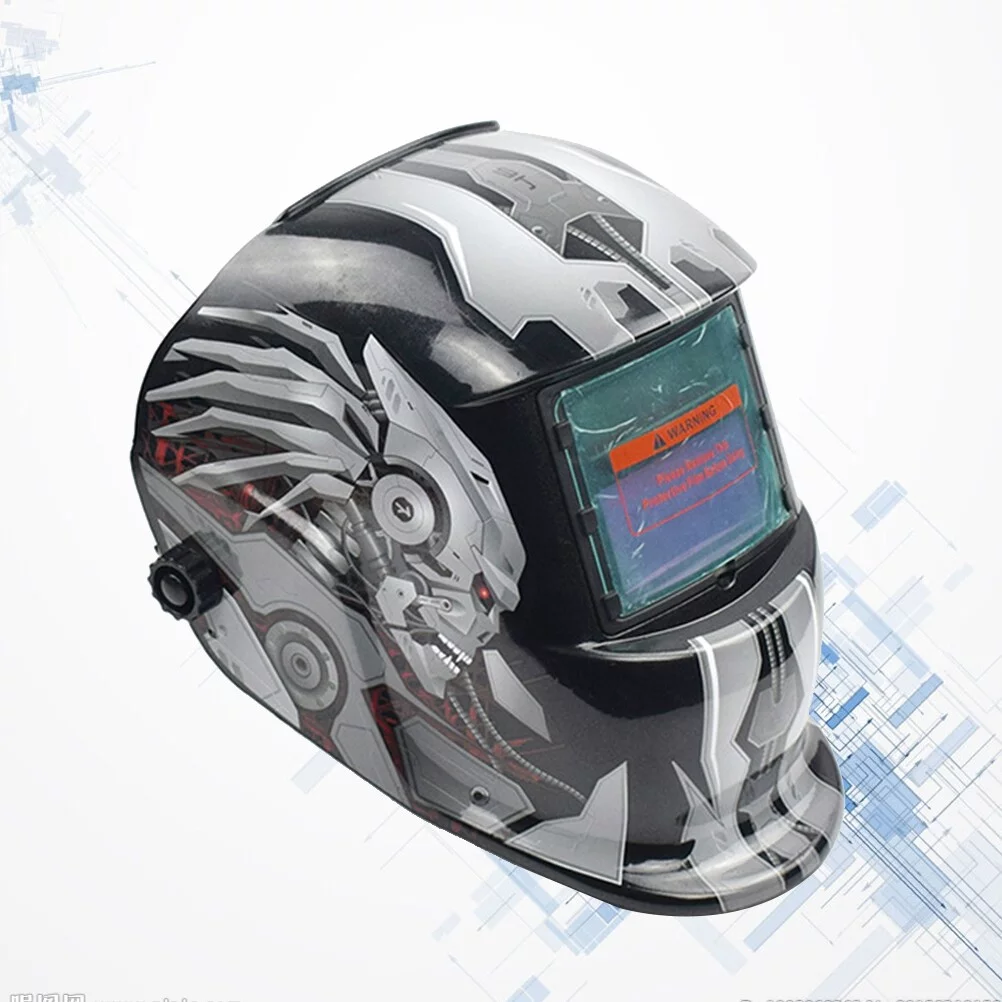 Solar Powered Welding Helmet Auto Darkening Welding Helmet Professional Welding Mask Wide Shade Range Large Viewing Area (B Styl