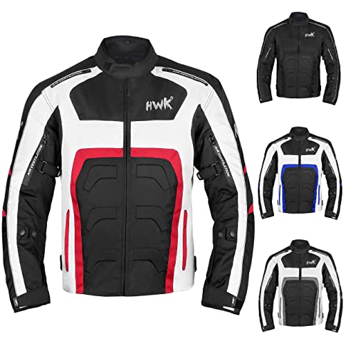 HWK Spyder Motorcycle Jacket for Men with Weather Resistant Cordura Textile Fabric for Enduro Motocross Jacket