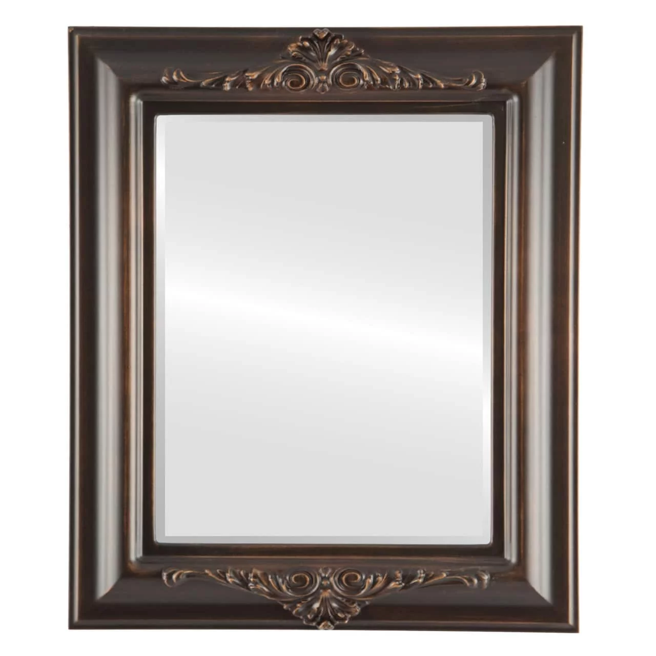 OVALCREST by The OVALCREST Mirror Store Winchester Framed Rectangle Mirror in Rubbed Bronze - Antique Bronze 25x29