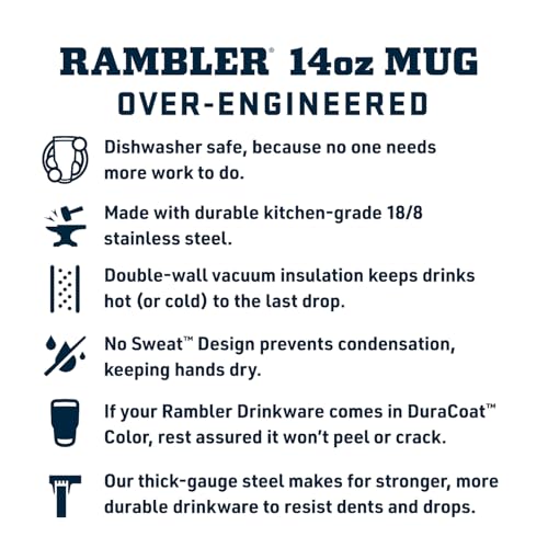 YETI Rambler 14 oz Stackable Mug, Vacuum Insulated, Stainless Steel with MagSlider Lid