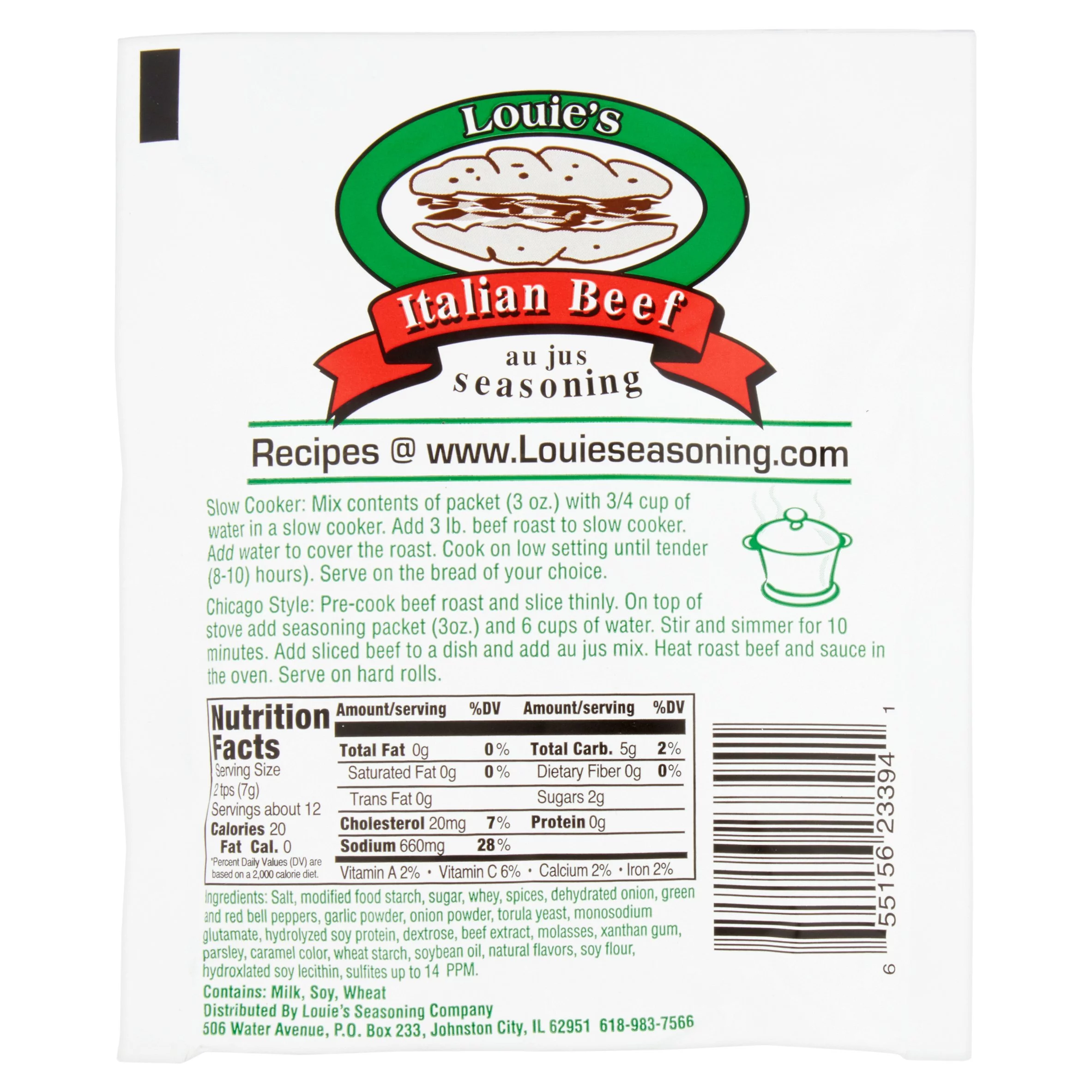 Louie's Seasoning Italian Beef Seasoning, 3 ounces, 12 pack