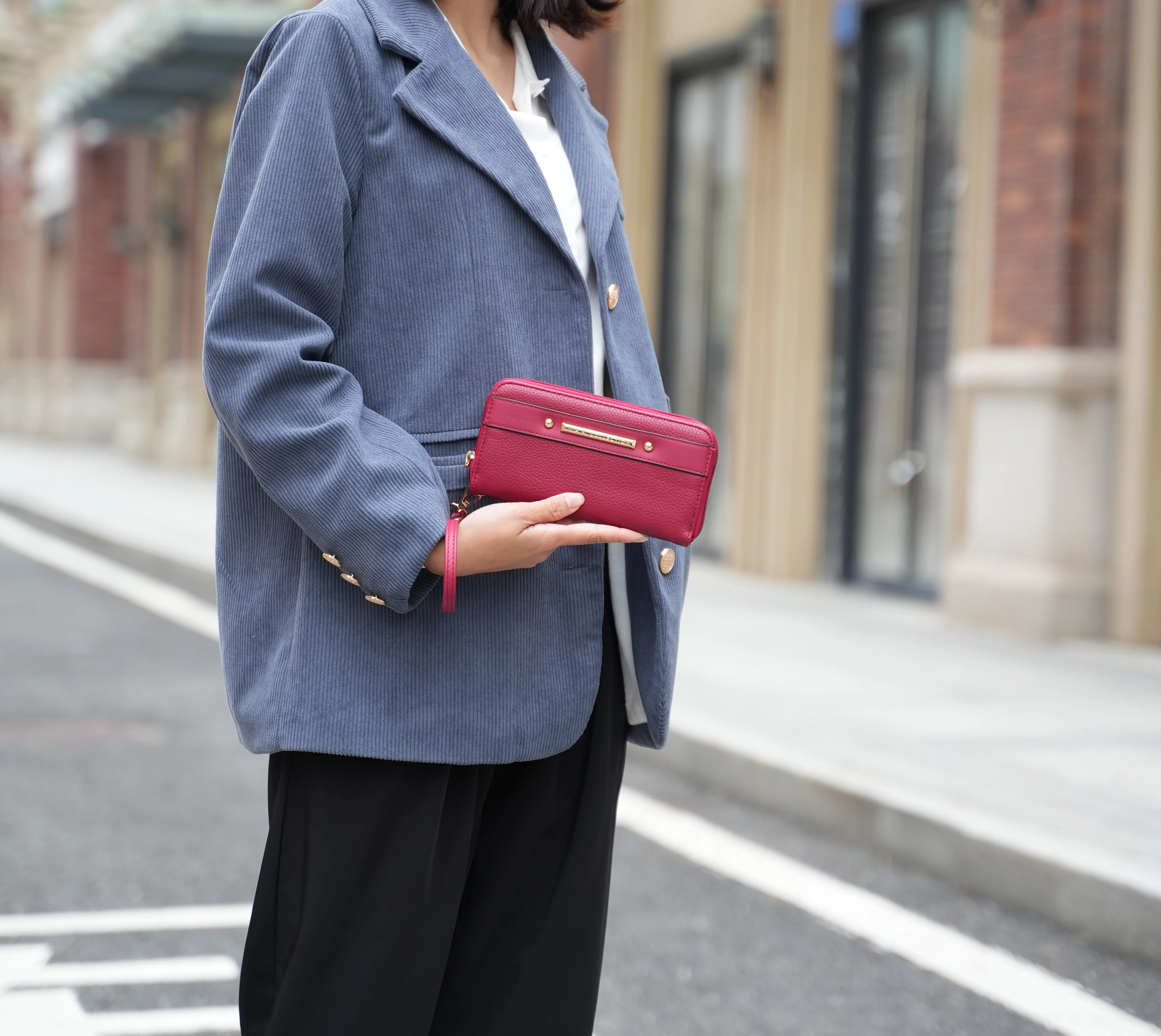 MKF Collection Gardenia Vegan Leather Women's Tote Bag & Wallet, Trend Crossbody Purse Handbag by Mia K - Red