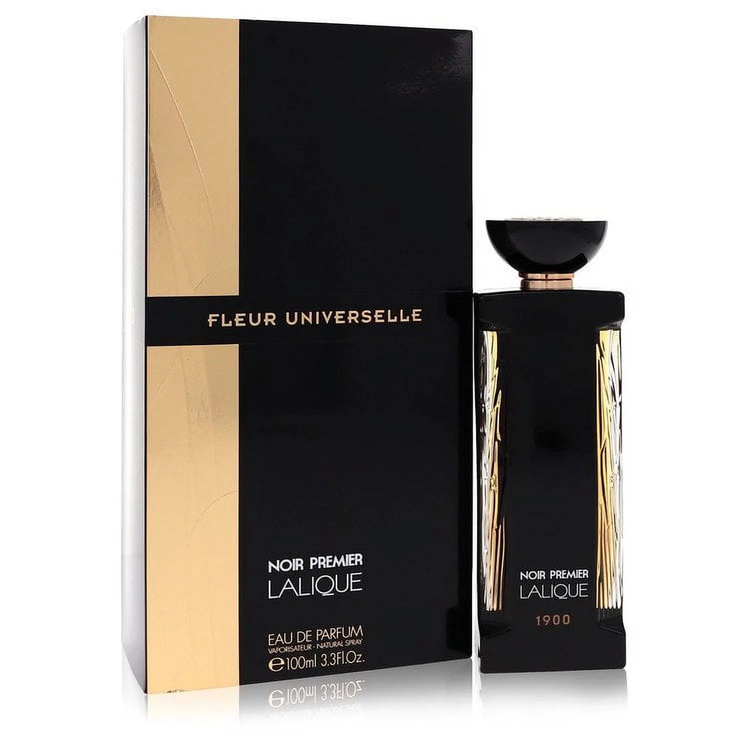 Lalique Fleur Universelle Noir Premier by Lalique Eau De Parfum Spray (Unisex) 3.3 oz for Women - Brand New