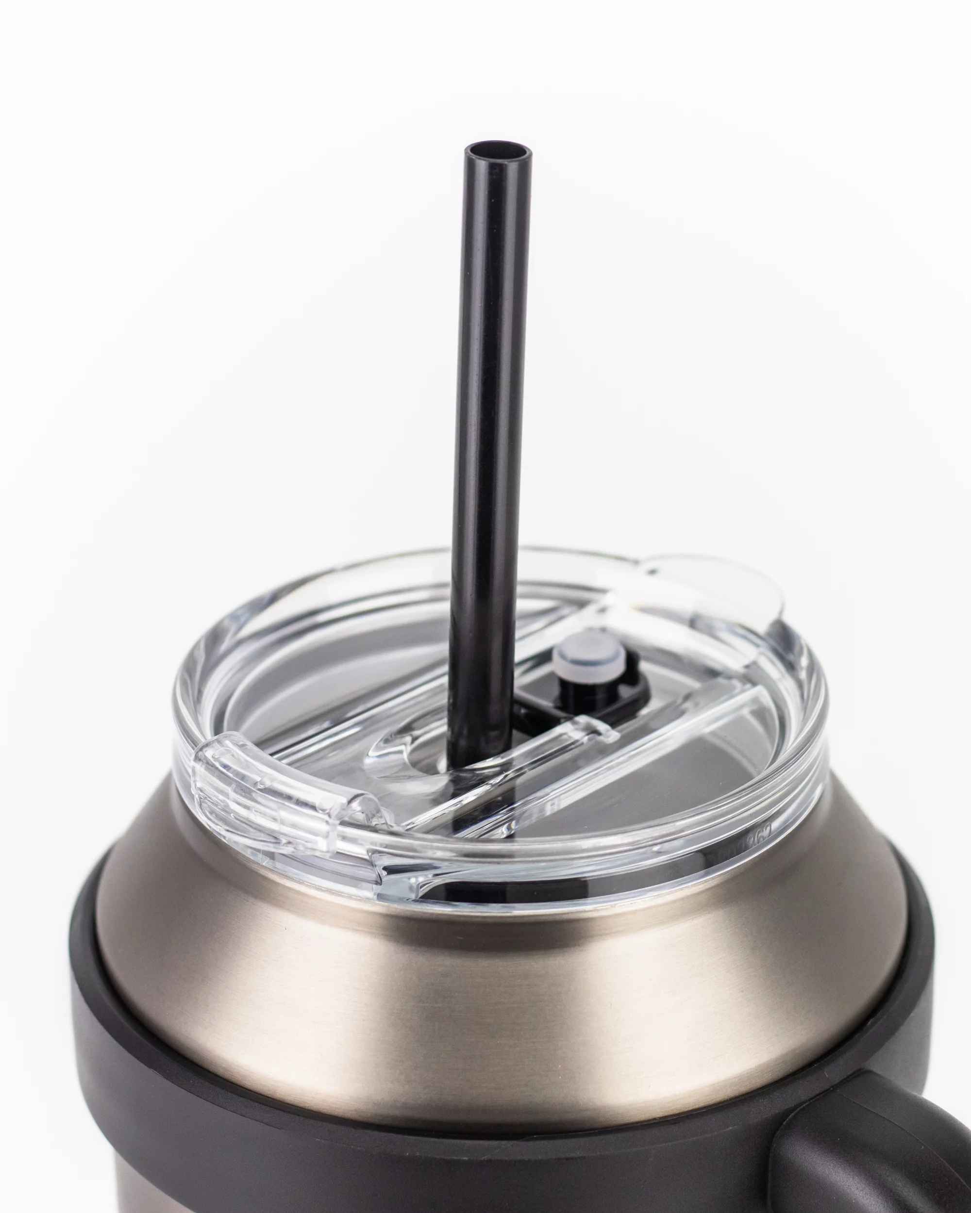 Reduce Cold-1 50oz Large Water Mug With Straw and Easy-Carry Handle Sweat-Proof Body, Leak-Proof Lid, BPA Free - Charcoal