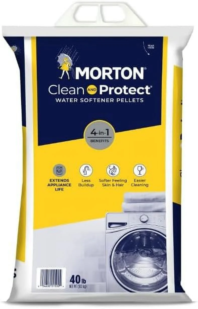 Morton Clean and Protect Water Softener Salt Pellets, 40 LB Pack-1