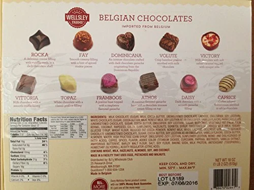 Wellsley Farms Belgian Chocolates Imported From Belgium (Colors My Vary)