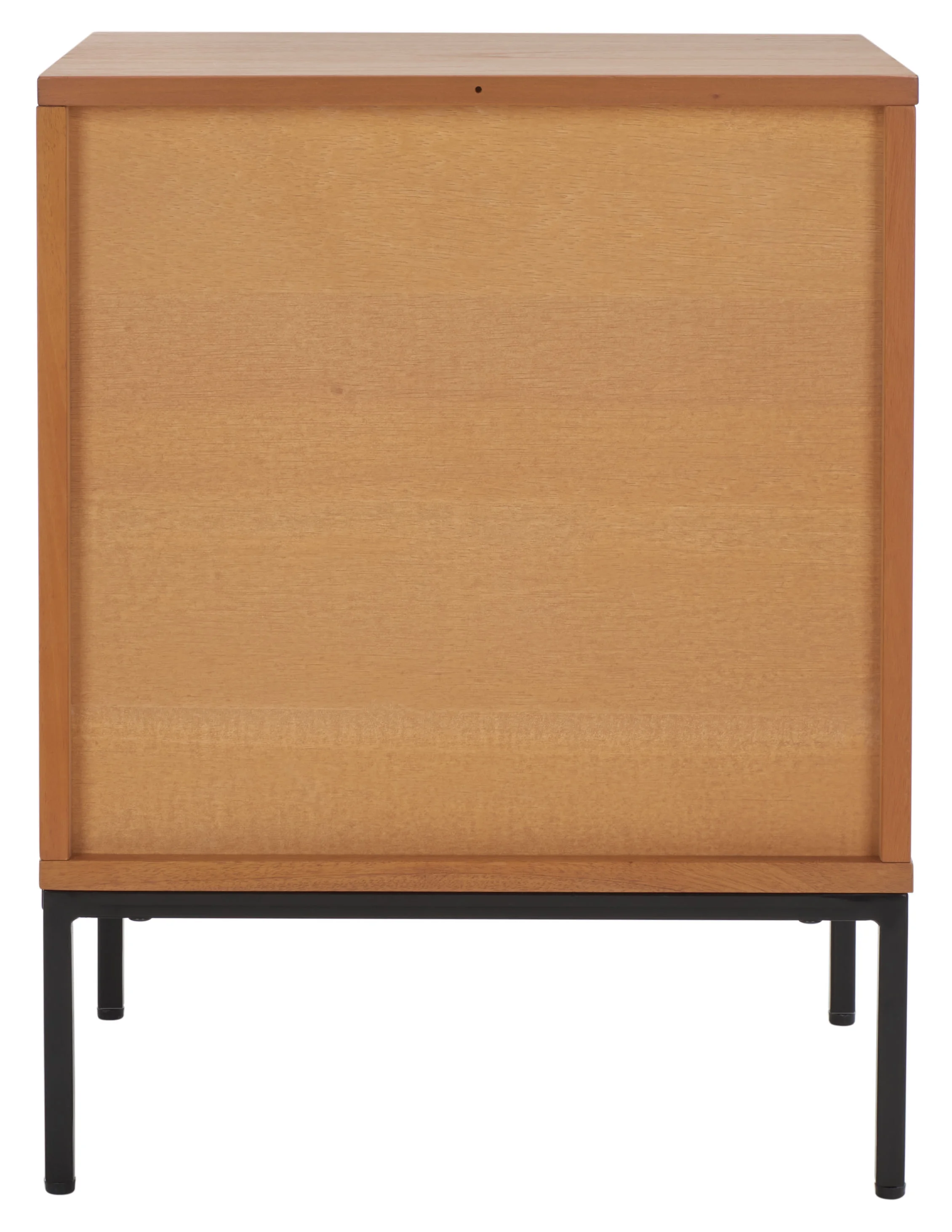 SAFAVIEH Zadie 2 Drawer Rattan Nightstand, Natural Rattan/Black Legs