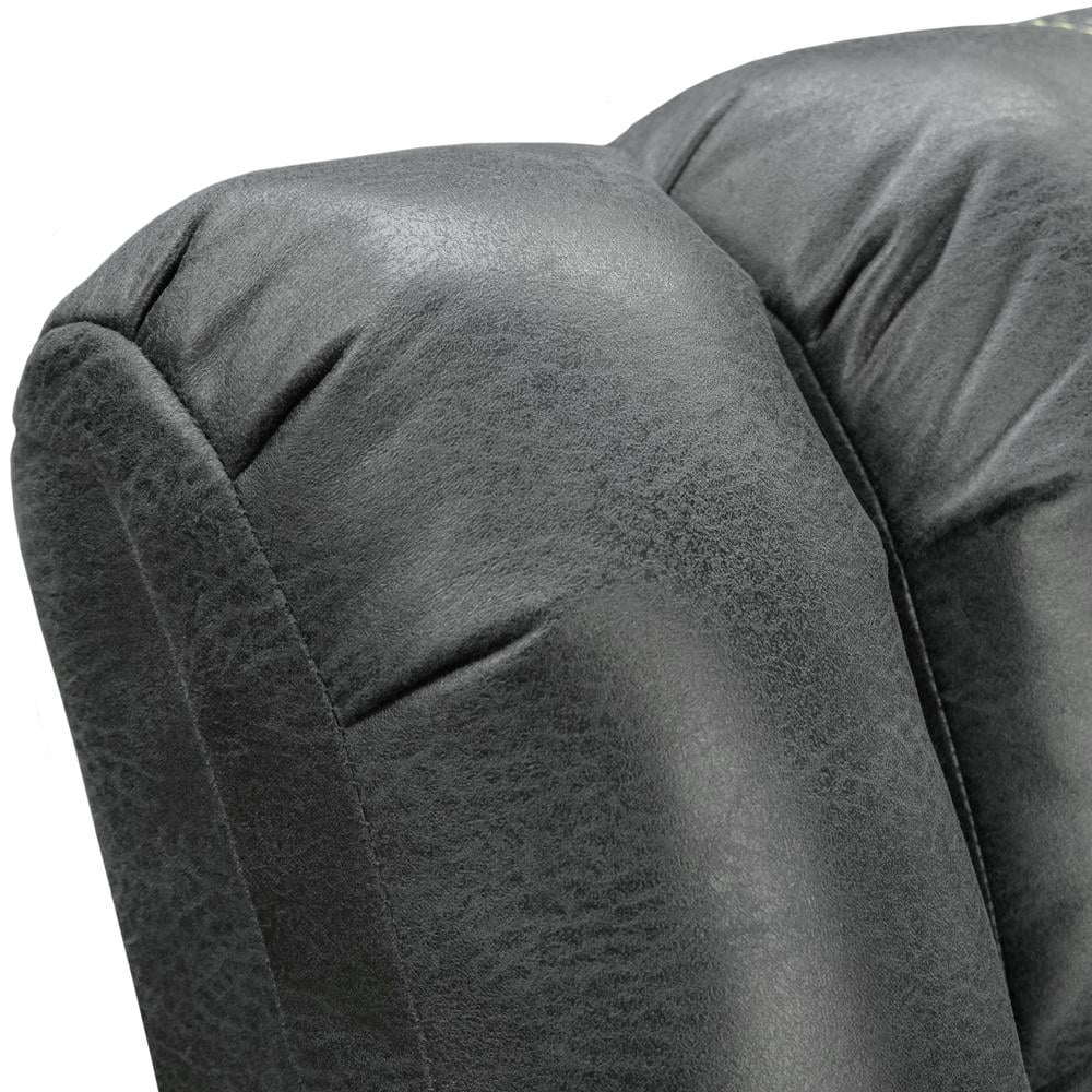 Madrona Burke Reclining Console Loveseat with Contrast Stitching